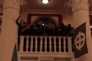 C14 with Neo-Nazi flag